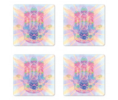 Energy Flow Aura Yoga Coaster Set Of Four