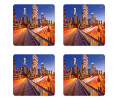 Los Angeles USA Downtown Coaster Set Of Four