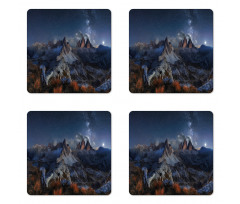 Italy Mountains Milky Way Coaster Set Of Four