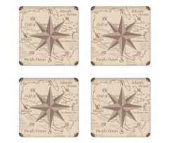 Central America Map Coaster Set Of Four