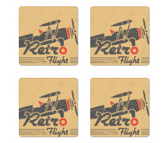 Retro Emblem Coaster Set Of Four