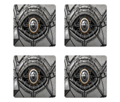 Robot Eye Wires Technology Coaster Set Of Four