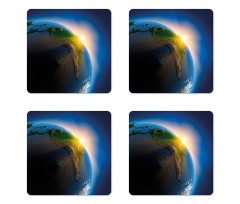 South America Continent Coaster Set Of Four