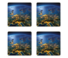 Continent Central Europe Coaster Set Of Four