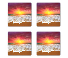 Vivid Coastal Scenery Coaster Set Of Four