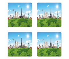 Famous Monuments in World Coaster Set Of Four