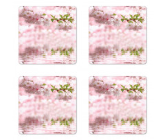 Tender Floral Branch Water Coaster Set Of Four