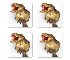 Roaring Vivid T-Rex Coaster Set Of Four