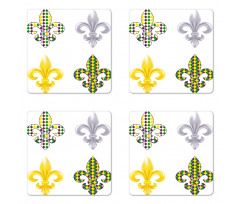 Fleur De Lis Motifs Coaster Set Of Four