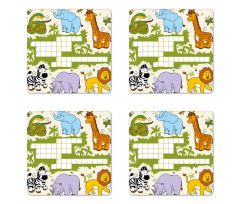 Wild Safari Coaster Set Of Four