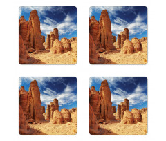 Bizarre Sandstone Cliffs Coaster Set Of Four