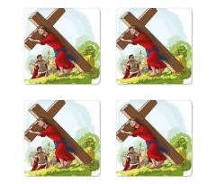 Ancient Roman Crowd Graphic Coaster Set Of Four