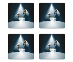 Family Mother Father Baby Coaster Set Of Four