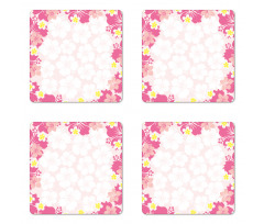 Abstract Hibiscus Nature Coaster Set Of Four