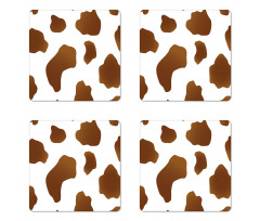 Brown Spots on Cow Coaster Set Of Four