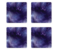 Sky Space Stars Gloomy Coaster Set Of Four