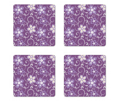 Lilacs with Leaves Coaster Set Of Four