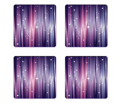 Colorful Beams Lines Coaster Set Of Four