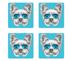 Cool Sunglasses Artwork Coaster Set Of Four