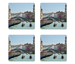 Venice Gondola Canal Photo Coaster Set Of Four