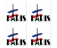 Paris Eiffel Tower Image Coaster Set Of Four