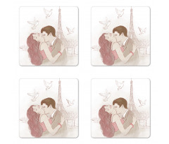 Romantic Man and Woman Coaster Set Of Four