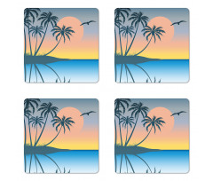 Tropical Island Exotic Coaster Set Of Four