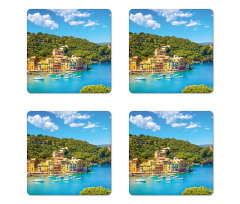 Portofino Panoramic View Coaster Set Of Four