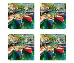 Garda Torbole Town Photo Coaster Set Of Four