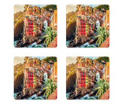 Riomaggiore at Sunset Coaster Set Of Four