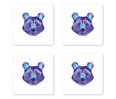 Cosmic Polygonal Portrait Coaster Set Of Four