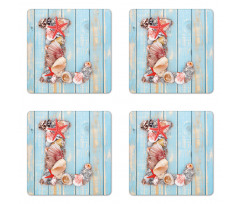 Ocean Inspired Theme Coaster Set Of Four