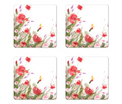 Floral Botany Coaster Set Of Four