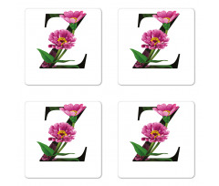 Zinnia Petals Leaves Z Coaster Set Of Four