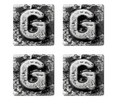 Capital Gothic Effect Coaster Set Of Four