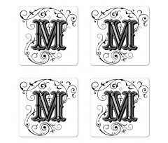 Eastern Abstract M Coaster Set Of Four