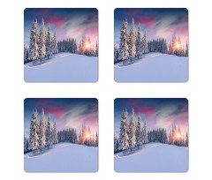 Idyllic Serene Panorama Coaster Set Of Four