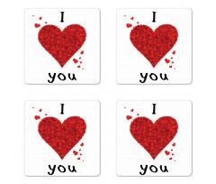 Love Bouquet Heart Coaster Set Of Four