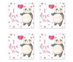 Panda Balloon Coaster Set Of Four