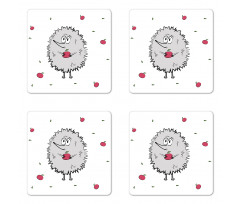 Happy Mammal Apples Coaster Set Of Four