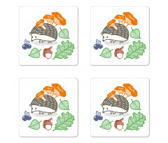 Colorful Animal Food Coaster Set Of Four