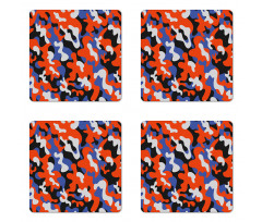 Abstract Paint Splashes Coaster Set Of Four