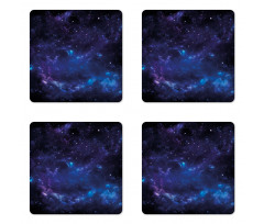 Space Illustration Galaxy Coaster Set Of Four