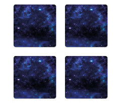 Abstract Stars and Nebula Coaster Set Of Four