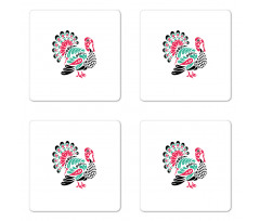 Thanksgiving Animal Coaster Set Of Four