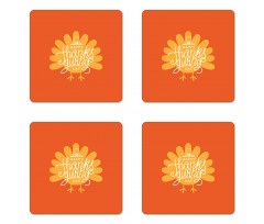 Poultry Silhouette Fall Coaster Set Of Four