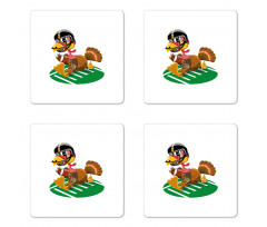 American Football Bird Coaster Set Of Four