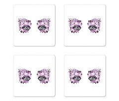 Fantasy Look Blossoms Coaster Set Of Four