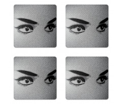 Dramatic Woman Look Coaster Set Of Four