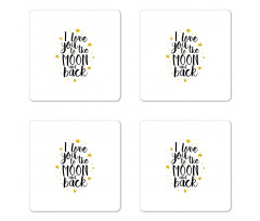 Doodle Stars and Words Coaster Set Of Four
